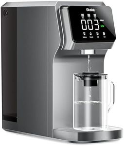 Stokk T1 UV Countertop Reverse Osmosis Water Filter, Carafe Alkaline Boost, 6-Stage RO Filtration System, Reduce TDS PFAS, Large Size (Gray)