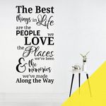 The Best Things in Life - People, Places, Memories - Quote Vinyl Wall Art Sticker [Lemon]