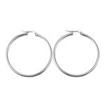 Pandahall 12 Pairs Surgical Stainless Steel Circle Round Hoop Earrings 30mm