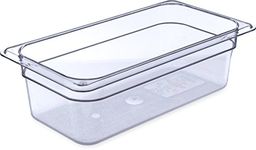 Carlisle FoodService Products Storplus Food Storage Container Food Pan, Chafing Pan with Spoonable Corners for Catering, Buffets, Restaurants, 1/3 Size 4 Inches Deep, Clear