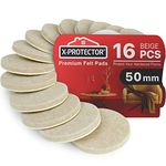 Furniture Pads Floor Protectors X-PROTECTOR 16 PCS 50 MM - Felt Pads for Chair Legs - Premium Furniture Felt Pads for Furniture Feet - Huge Quantity Floor Protector Pads - Protect Your Wood Floors!