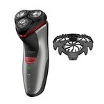 Remington R4000 Series Electric Rotary Shaver, Fully Washable, Black/Red, PR1340