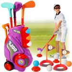 HERSITY Kids Golf Set, Garden Golf Clubs Toddler, Sports Toys Outdoor Indoor Games for Children Boys Girls 3 4 5 6+ Years Old Gifts