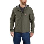 Carhartt Men's Big & Tall Rain Defender Relaxed Fit Lightweight Jacket, Dusty Olive, Dusty Olive, Large Tall