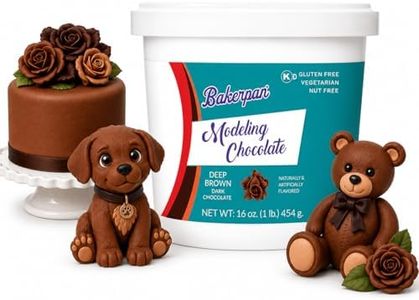 Bakerpan Deep Brown Modeling Chocolate - 1 Pound - Sculpt Cakes, Model Figurines, and Create Cake Toppers (Made in USA)
