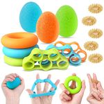 Shuibian Squeeze Ball Hand Grip Strengthener, Finger Exerciser, Grip Strength Trainer(14PCS)