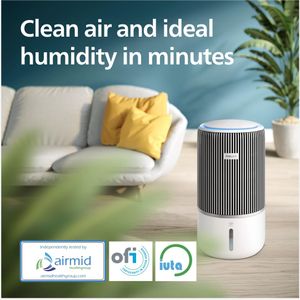 Philips 3400 Air Purifier and Humidifier – HEPA Filter, Allergen Removal