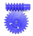 INVENTO 1pcs 3D Printed Plastic 6 Teeth Worm Gear (25mm dia) + 26 Teeth (70mm dia) Spur Gear 6mm hole for DIY Projects