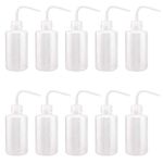 KOHAND 10 Pack Wash Bottle, 250ml Plastic Squeeze Bottle with Scale Labels, Safety Wash Bottle for Succulent Watering, Lab Using, Tattoo Wash