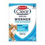 Bob Martin Clear | Spot On Wormer for Cats & Kittens | 100% Effective Tapeworm Treatment (4 Pipettes)