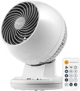 IRIS USA WOOZOO Oscillating Fan, Vortex Fan, Remote Equipped 7-in-1 Fan w/ Timer/ Multi Oscillation/ Air Circulator/ 3 Speed Settings, 46ft Max Air Distance, Medium, White