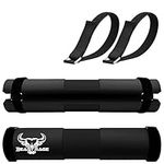 BEAST RAGE Barbell Squat Pad, Heavy Duty Thick Foam Padding for Neck, Shoulder and Back Support, Cushioned Foam Pad for Weighted Bar, Gym Fitness work out, Weightli�ing Squats (BLACK)