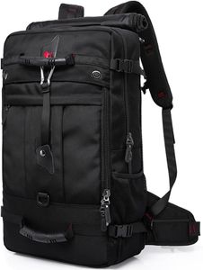 BanGe Co Mark KAKA 50 litros de alto rendimiento mochila de montañismo para hombre, mochila de trabajo resistente y duradera, mochila de viaje para hombre, color negro, Negro