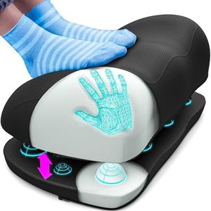 Adjustable Cloud Foot Rest for Under Desk at Work with Pressure Point Nodes - Ergonomic Memory Foam Office Foot Stool & Under Desk Footrest for Gaming & Home Office, Supports Posture