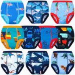 BIG ELEPHANT 10-Packs Training Underwear Absorbent Toddler Potty Trained Pants for Boys and Girls, 5-6Y