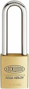 Lockwood 334B45/190/NDP 90 mm Boron Steel Brass Body Padlock with 8.7 mm Diameter Shackle