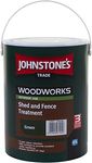 5 LTR JOHNSTONE'S WOODWORKS SHED & FENCE QUICK DRY WOODSTAIN GREEN