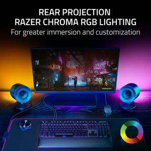 Razer Nommo V2 Pro Gaming Speakers – Wireless RGB PC Audio