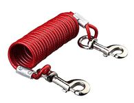 SmartyPet Tie Out Cable for Medium & Large Dogs (12 Ft Red)