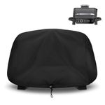 Unicook Grill Cover for Ninja Outdoor Grill OG700 OG701 OG751 Series, Heavy Duty Waterproof Woodfire BBQ Grill Cover with Inner Pocket, Sealed Team, Elastic Closure and Drawstrings, Black