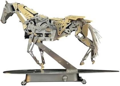 Victmax 3D Metal Mechanical Horse DIY Assembly Puzzle Kit, Dynamic Bionic Assembly Sculpture with Precision Transmission Structure, Desktop Art Display Collectible