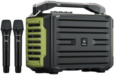 WinBridge K600 200W Portable PA Speaker with 2 Wireless Microphones