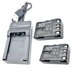 Battery 2 Pack and USB Travel Charger for JVC BN-V408, BN-V408U, BN-V416, BN-V416U, BN-V428, BN-V428U