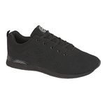 Dek Womens/Mens Target Lace Up Bowling Trainers/Bowling Shoes Black 8 UK