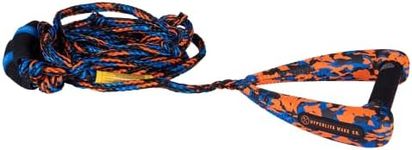 Hyperlite ARC Surf Rope W/Handle Wakesurf Rope/Handle Combo Orange/Blue 25ft