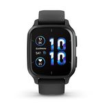 Garmin Venu® Sq 2 - Music Edition, GPS Smartwatch, All-Day Health Monitoring, Long-Lasting Battery Life, AMOLED Display, Slate and Black