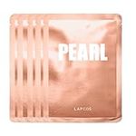 LAPCOS Pearl Sheet Mask, Daily Face Mask with Probiotics to Brighten and Clarify Skin, Korean Beauty Favorite, 5-Pack