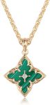 Fettero Gold Clover Necklace for Wo