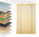 EVOZEN Faux Wood Blinds 2 Inch Cordless, Room Darkening Mini Venetian Horizontal Blinds & Shades for Indoor Windows, Office, Living Room, Bedroom, Multiple Colors