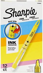 Sharpie Liquid Highlighters, Chisel Tip, Fluorescent Yellow, Box of 12