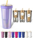 Frost Buddy Togo Buddy 30 oz Stainless Steel Vacuum Insulated Tumbler To Go Coffee Cup – Iced Coffee Cups, Iced Coffee Sleeve, Travel Mug, Thermal Cup for Hot & Cold Drinks, Dunkin Cup (Amethyst)