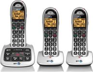 BT 4500 Cordless Big Button Phone with Answer Machine and Nuisance Call Blocker (Pack of 3)