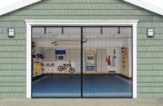 innhom Garage Door Screen 1 Car 8x7 FT, Magnetic Garage Screen Doors for 1 Car Garage Pull Down, Single Garage Door Screen with 36 Magnets, Fits Door up to 96" x 84" Black