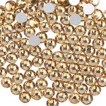 Beadsland 1440 PCS Flat Back Crystal Rhinestones Round Gems for Nail Art and Craft Glue Fix,Lt Colorado Topaz(SS10(2.7-2.8mm))