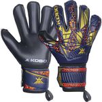 Kobo Rubber Champion Football Goalkeeper Gloves (Multicolour, Medium)