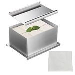 NIKUJUGA Large Tofu Press Stainless Steel Tofu Maker with Cheese Cloth for Kitchen 6.97 x 5.39 x 3.62inch