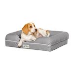 PetFusion Ultimate Dog Bed, Solid CertiPUR-US Orthopedic Memory Foam, Multiple Colors and Sizes, Medium Firmness Pillow, Waterproof Liner, Breathable Bed Cover, Cert. Skin Contact Safe, 3yr Warranty, S (Pack of 1)