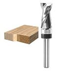 Sinoprotools Spiral Flush Trim Router Bit 1/4 Shank, Ultra-Performance Top Bearing Router Bit, Solid Carbide Trim Router Bits, Flush Cut Router Bit for Wood Trimming, Up-Cut