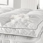 Extra Plush Duck Feather & Down Mattress Toppers 85% Feather & 15% Down Bed Mattress Pad By Egypto (Double)