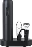 VGY Rechargeable Electric Wine Opener, 5 in 1 set with Automatic Electric Wine Bottle Corkscrew Opener, Foil Cutter, Vacuum Stopper, Wine Pourer and Storage Charging Stand