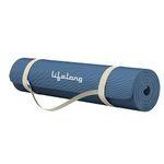 Lifelong Yoga mat for Women & Men EVA Material 6mm Anti-Slip Yoga Mat with Strap for Gym Workout|Exercise Mat For Home Gym|Yoga Mat For Gym Workout and Yoga Exercise (6 Months Warranty) Blue