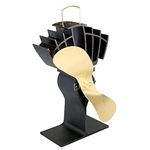 Ecofan® UltrAir, Classic Styled, Heat Powered Wood Stove Fan, 125 CFM, 810CABBX, Mid-Sized, 7.9" Blade, Gold