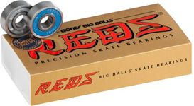 Bones Bearings Big Balls Reds Precision Skate Rated Bearings 8mm 16-Pack