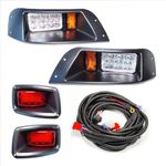 WGOHUI Golf Cart LED Lights Kit Compatible with EZGO TXT Gas and Electric 1996-2013 Headlight & Tail Light Replacement with Installation Instruction and Cutting Templates