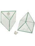 Tejas Hollow Glass Prism 2x2x2 inches pack of 2 pieces for experiments