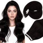 Ve Sunny Tape in Hair Extensions Real Human Hair Dark Brown Tape in Real Human Hair Extensions for Women Brown Tape in Extensions Remy Hair Straight Brown Hair Extensions 20pcs 50g 16inch